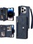 El Kayışı Fermuar ile iphone 14 Pro Kart Tutucu Manyetik Deri Kılıf (Yurt Dışından) 1