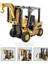 Yukarı Aşağı Kaldıraçlı ve Kancalı Mini Metal Sürtmeli Iş Makinesi Forklift - 13 cm 4