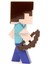 Jada Minecraft Metal Döküm Die - Cast Figür Karakterler - Steve - 6.5 cm 3