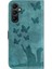 Samsung Galaxy S23 Fe 5g Kart Cep Cüzdan Kılıf Kabartmalı Kedi (Yurt Dışından) 1