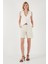 Pamuklu Slim Fit Hasır Kemerli Short Bayan Short 673SY600 4