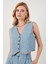 Flamlı Regular Fit V Yaka Yelekli Şortlu Takım Bayan Takım 67045802S4 5
