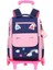 Bus Unicorn Formunda Cepli Tekerlekli Çekçekli Sırt Çantası - Koyu Mavi / Pembe (Yurt Dışından) 1