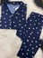 Bayan Düğmeli Kısa Kol Bamboo Pijama Takım 4052 Lacivert 1