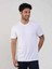 Beyaz Erkek Slim Fit Düz O Yaka T-shirt - 105456 3