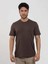 Kahverengi Erkek Slim Fit Düz O Yaka T-shirt - 105664 2