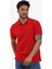 Kırmızı Erkek Slim Fit Düz Polo Yaka Tshirt - 105086 1