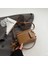 Elmas Zincirli Crossbody Çanta Tek Omuz Küçük Kare Çanta Kahverengi (Yurt Dışından) 1