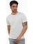Beyaz Erkek Slim Fit Düz O Yaka T-shirt 6