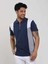 Lacivert Erkek Slim Fit Düz Polo Yaka T-shirt 3
