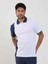 Beyaz Erkek Slim Fit Desenli Polo Yaka T-shirt 3
