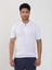 Beyaz Erkek Slim Fit Fitilli Fermuarlı Polo Yaka Triko 2