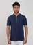 Lacivert Erkek Slim Fit Desenli Polo Yaka Tshirt - 105299 2