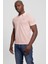 Erkek Washed Ss Polo Yaka Pembe T-Shirt 1