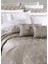Jakarlı Elyaflı Yatak Örtüsü Takımı Gri - Alina 2