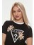 Kadın Zoey Crop Siyah T-Shirt 4