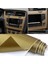 3D Gold Tırtıklı Hava Kanallı Araç Motor Kaplama Karbon Folyo (152CM x 20 Cm) 1