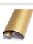 3D Gold Tırtıklı Hava Kanallı Araç Motor Kaplama Karbon Folyo (152CM x 20 Cm) 4