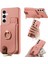 Samsung Galaxy S23 Fe Kılıf Fermuar Cüzdan Yüzük Kickstand Arka Kabuk-Pembe (Yurt Dışından) 1