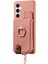 Samsung Galaxy S23 Fe Kılıf Fermuar Cüzdan Yüzük Kickstand Arka Kabuk-Pembe (Yurt Dışından) 2