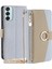 Samsung Galaxy M15 5g Deri Kılıf Fermuarlı Cüzdan Aynalı Crossbody Telefon Kılıfı-Mavi (Yurt Dışından) 1