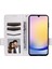 Samsung Galaxy M55 5g Kılıf Litchi Dokulu Pu Deri Standlı Telefon Kapağı Askı-Beyaz (Yurt Dışından) 3