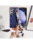 Samsung Galaxy Z Fold5 5g Kılıf Deri + Pc Galvanik Telefon Kılıfı, Şerit Zincir Kayışı-Safir (Yurt Dışından) 5