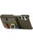 Samsung Galaxy S23 Fe Kılıf Kart Yuvalı Telefon Kılıfı Halkalı Kickstand-Yeşil (Yurt Dışından) 4