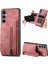 Samsung Galaxy A25 5G(GLOBAL)(161.0 x 76.5 x 8.3mm) Kickstand Kılıf Fermuar Cüzdan Retro Telefon Kapağı-Pembe (Yurt Dışından) 1
