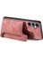 Samsung Galaxy A25 5G(GLOBAL)(161.0 x 76.5 x 8.3mm) Kickstand Kılıf Fermuar Cüzdan Retro Telefon Kapağı-Pembe (Yurt Dışından) 2