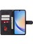 Samsung Galaxy M15 5g Kılıf Buzağı Dokulu Telefon Cüzdan Deri Kılıf Manyetik Tokalı-Siyah (Yurt Dışından) 4