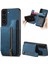 Samsung Galaxy S22+5G Retro Kılıf Kickstand Pu+Tpu Fermuarlı Cüzdan Telefon Kabuğu-Mavi (Yurt Dışından) 1