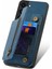 Samsung Galaxy S22+5G Retro Kılıf Kickstand Pu+Tpu Fermuarlı Cüzdan Telefon Kabuğu-Mavi (Yurt Dışından) 4