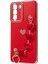 Samsung Galaxy S21 Fe 5g Tpu Kılıf Kalp Desenli Galvanik Telefon Kılıfı, Askı-Kırmızı (Yurt Dışından) 3