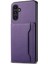 Samsung Galaxy A14 5g/4g Kılıf Kart Yuvaları Deri Kaplama Hibrit Pc+Tpu Kapak-Mor (Yurt Dışından) 1
