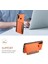 Samsung Galaxy A20S Telefon Kılıfı Kart Yuvaları Kickstand Telefon Kapağı Buzağı Dokusu-Turuncu (Yurt Dışından) 5
