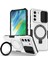 Samsung Galaxy S21 Fe 5g Kılıf Pc+Tpu Manyetik Telefon Kabuğu, Kaydırmalı Kamera Kapağı-Siyah/beyaz (Yurt Dışından) 1