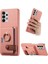 Samsung Galaxy A32 4g (Ab Versiyonu) Halkalı Kickstand Kılıf Kart Tutucu Telefon Kapağı-Pembe (Yurt Dışından) 1
