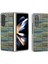 Samsung Galaxy Z Fold6 5g Kılıf Renkli Ekose Dokulu Deri Telefon Kapağı-Altın (Yurt Dışından) 1