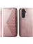 Samsung Galaxy M55 5g Kılıf Için Pu Deri Cüzdan Telefon Kapağı Mobil Aksesuarlar -Gül Altın (Yurt Dışından) 1