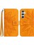 HT04 Samsung Galaxy M55 5g Deri Kılıf Ayçiçeği Desenli Telefon Kılıfı Bilek Kayışlı-Sarı (Yurt Dışından) 1