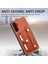 Samsung Galaxy A24 4G(162,1 x 77,6 x 8,3mm) Kasa Kart Yuvası Kickstand Telefon Kapağı-Kahverengi (Yurt Dışından) 4