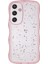 Samsung Galaxy S24+TPU Kılıf Dalgalı Kenarlı Epoksi Ince Telefon Kapağı-Şeffaf Pembe (Yurt Dışından) 1