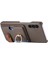 Samsung Galaxy A24 4G(162.1 x 77.6 x 8.3mm) Kılıf Kart Tutucu Telefon Kapağı Halkalı Kickstand-Gümüş Gri (Yurt Dışından) 3