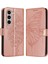 Samsung Galaxy Z Fold6 5g Kılıf El Askılı Cüzdan Deri Telefon Kılıfı-Pembe Altın (Yurt Dışından) 1
