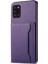 Samsung Galaxy A31 Kılıf Kart Yuvaları Kickstand Arka Telefon Kapağı Dana Dokulu-Mor (Yurt Dışından) 1
