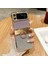 Samsung Galaxy Z Flip3 5g Kickstand Kılıf Için Glitter Tasarım Yapay Elmas Dekor Sert Pc Telefon Kapağı-Mor (Yurt Dışından) 1
