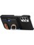 Samsung Galaxy A32 5g Kılıf Kart Tutucu Halka Kickstand Litchi Doku Telefon Kapağı-Siyah (Yurt Dışından) 4