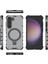 Samsung Galaxy S23+ Için Kılıf Halkası Kickstand Şerit Tasarımlı Pc+Tpu Kabuk Magsafe-Gri ile Uyumlu (Yurt Dışından) 5