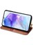 Samsung Galaxy A55 5g Cep Telefonu Kılıfı Eşkenar Dörtgen Baskılı Deri Cüzdan Standı Kapak-Kahverengi (Yurt Dışından) 5
